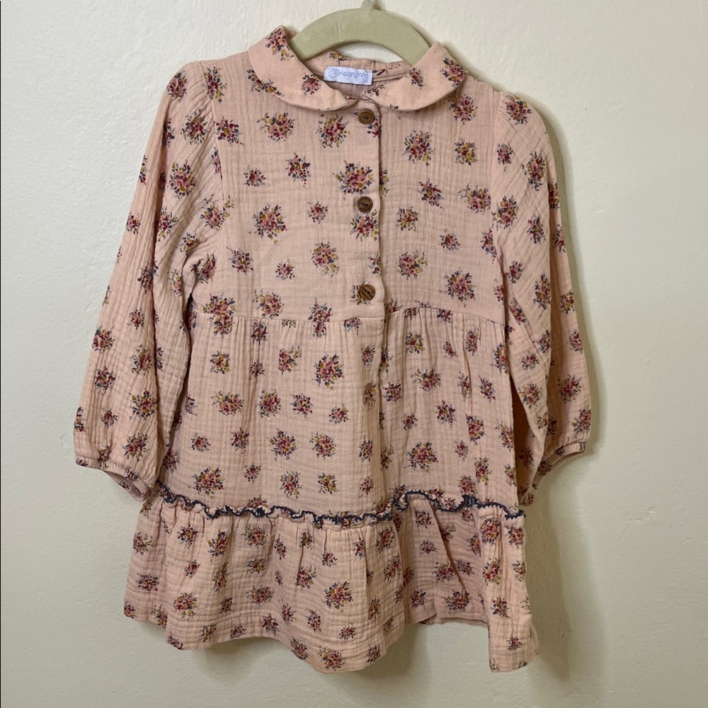 Laranjinha Floral Dress 3y